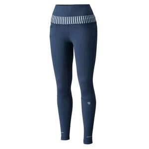 Mountain Hardwear Hi Rise Leggings Women's Medium  Blue and White